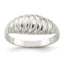 Sterling Silver Diamond-cut Domed Ring