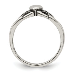 Sterling Silver Antiqued Claddagh Ring