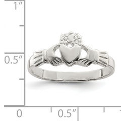 Sterling Silver Solid Claddagh Ring