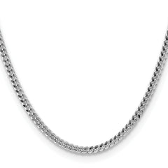 Sterling Silver 4mm Domed With Side Diamond-Cut Curb Chain