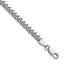 Sterling Silver Rhodium-plated 4mm Domed With Side Diamond-Cut Curb Chain