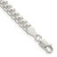 Sterling Silver 5mm Domed With Side Diamond-Cut Curb Chain