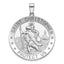 Round St. Christopher Medal in Sterling Silver, 32.5mm - Sophia Jewelers