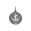 Antique Round St. Benito Medal in Sterling Silver, 14.5mm - Sophia Jewelers