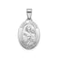 Oval St. Joseph Medal in Sterling Silver, 18.5x13.5mm - Sophia Jewelers