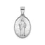 Oval St. Jude Thaddeus Medal in Sterling Silver, 18.5x13.5mm - Sophia Jewelers