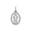 Oval Milagrosa Medal in Sterling Silver, 15x11.5mm - Sophia Jewelers