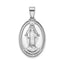 Oval Milagrosa Medal in Sterling Silver, 21.5x15mm - Sophia Jewelers