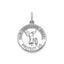 Round Guardian Angel Medal in Sterling Silver - Sophia Jewelers