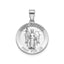 Round St. Raphael Medal in Sterling Silver, 18.25mm - Sophia Jewelers