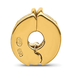 Sterling Silver Reflections Gold-plated Floral Hinged Clip Bead