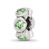 Sterling Silver Reflections August Preciosa Crystal Birthstone Bead