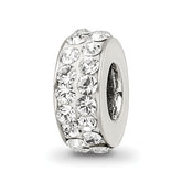Sterling Silver Reflections April Double Row Preciosa Crystal Bead
