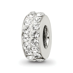 Sterling Silver Reflections April Double Row Preciosa Crystal Bead