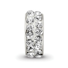 Sterling Silver Reflections April Double Row Preciosa Crystal Bead