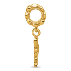 Sterling Silver Reflections Gold-plated Butterfly Dangle Bead