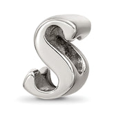 Sterling Silver Reflections Letter S Script Bead