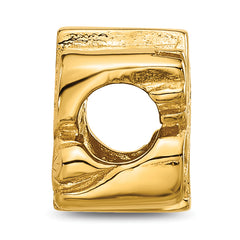 Sterling Silver Reflections Gold-plated Number 1 Mom Floral Bead