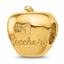 Sterling Silver Reflections Gold-plated Number 1 Teacher Apple Bead