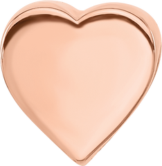 Sterling Silver Reflections Rose Gold-plated Polished Heart Bead