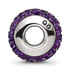 Sterling Silver Reflections Purple/Violet Full Preciosa Crystal Bead
