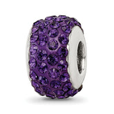 Sterling Silver Reflections Purple/Violet Full Preciosa Crystal Bead