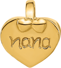 Sterling Silver Reflections Gold-plated Heart Nana Bead