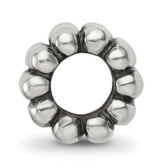 Sterling Silver 925 Polished Bali Bead with Solid Casted Design