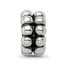 Sterling Silver 925 Polished Bali Bead with Solid Casted Design