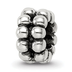 Sterling Silver 925 Polished Bali Bead with Solid Casted Design