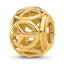 Sterling Silver Reflections Gold-plated Peace Signs Bead
