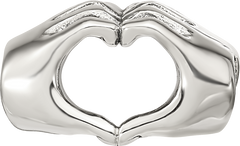 Sterling Silver Reflections Heart Hands Bead