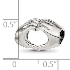 Sterling Silver Reflections Heart Hands Bead