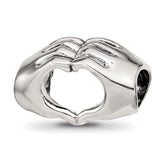 Sterling Silver Reflections Heart Hands Bead