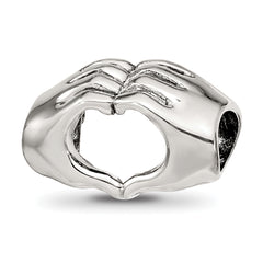 Sterling Silver Reflections Heart Hands Bead