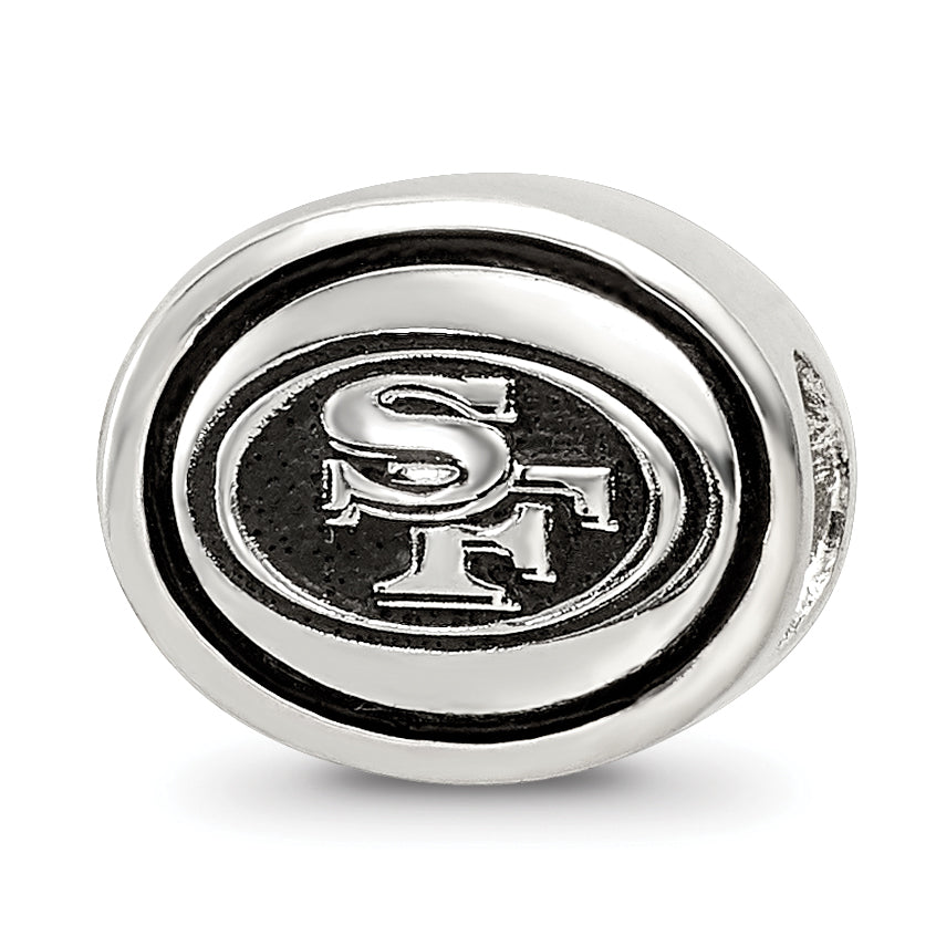 Sterling Silver Antiqued San Francisco 49ers NFL Bead