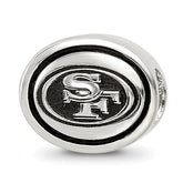 Sterling Silver Antiqued San Francisco 49ers NFL Bead