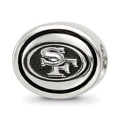 Sterling Silver Antiqued San Francisco 49ers NFL Bead