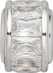 Sterling Silver Reflections Clear CZ Bead