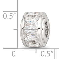 Sterling Silver Reflections Clear CZ Bead