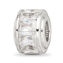 Sterling Silver Reflections Clear CZ Bead