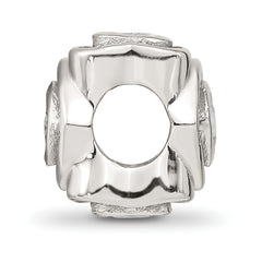 Sterling Silver Reflections Clear CZ Heart Bead