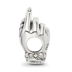 Sterling Silver Reflections Crystals Mother & Child Hand Bead