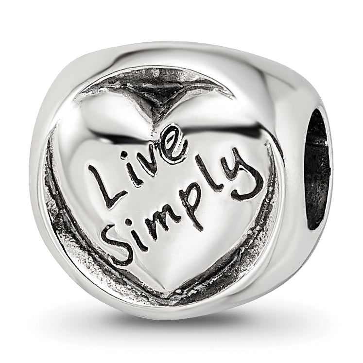 Sterling Silver Reflections Live Simply Trilogy Bead