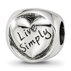Sterling Silver Reflections Live Simply Trilogy Bead