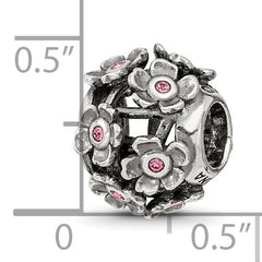 Sterling Silver Reflections Crystal Blossoms Bead
