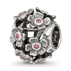 Sterling Silver Reflections Crystal Blossoms Bead