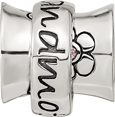 Sterling Silver Reflections Crystals Spinner Grandmother Bead