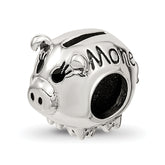Sterling Silver Reflections Fun Money Piggy Bank Bead