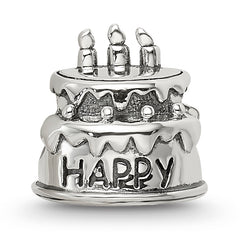Sterling Silver Reflections Birthday Cake Bead